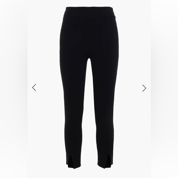 Sandro Sienna Split Ankle Black Knit Crop Leggings - Picture 4 of 5